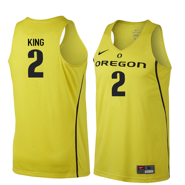Men #2 Louis King Oregon Ducks College Basketball Jerseys Sale-Yellow